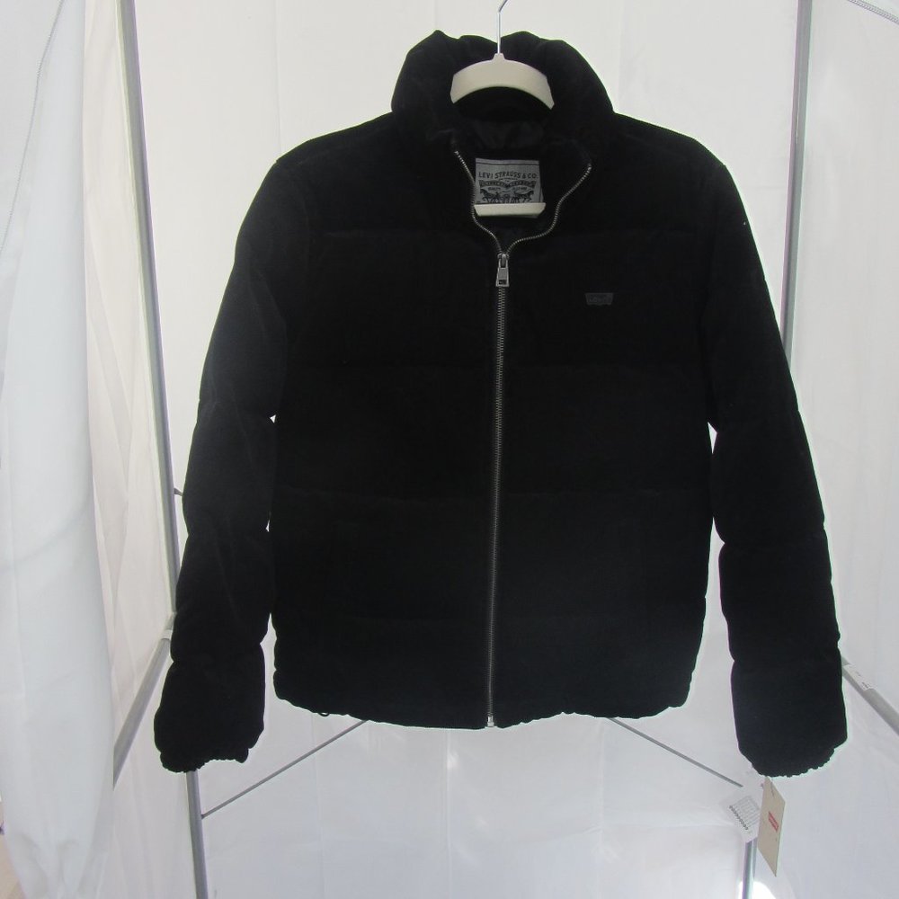 Levi's Corduroy Bubble Puffer Jacket Black XS